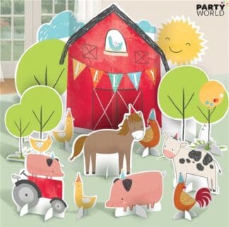 farm themed party table centerpiece