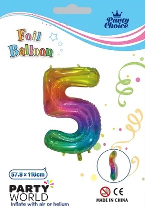 jelly rainbow number balloon 5