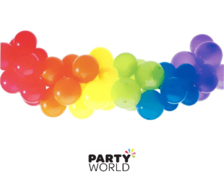 rainbow balloon garland