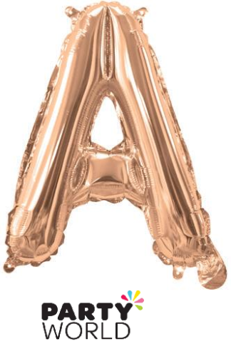 rose gold letter balloon - a