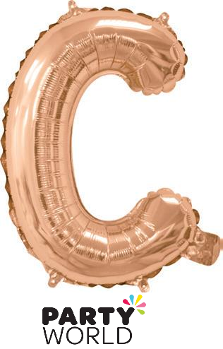 rose gold letter balloon - c