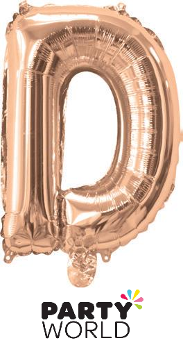 rose gold letter balloon - d