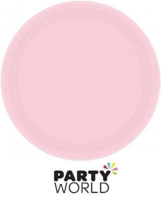 Blush Pink Paper Round Plates 9in (20)
