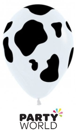 Cow Print 30cm Latex Balloons (12)