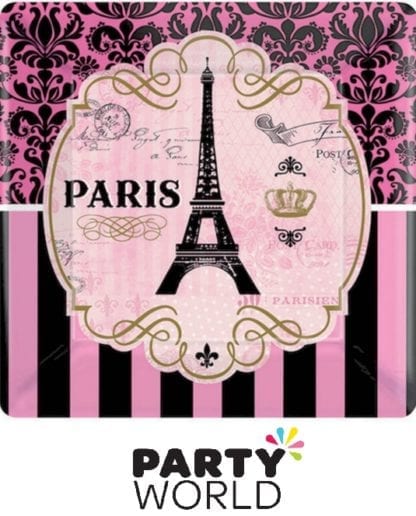 Day In Paris Square Paper Plates (8)
