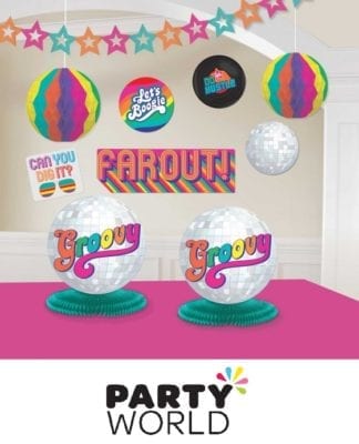 Disco Party Good Vibes 70's Room Decorating Kit