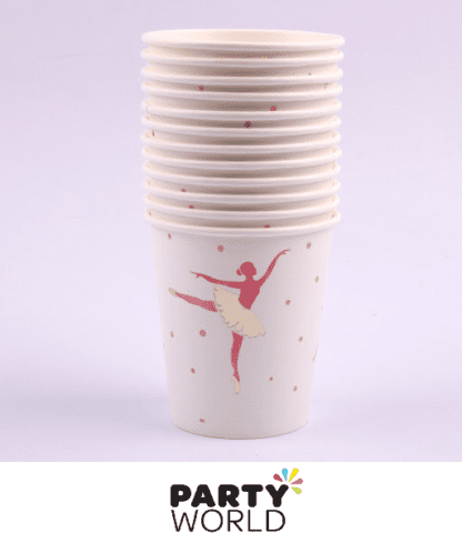 ballerina party paper cups