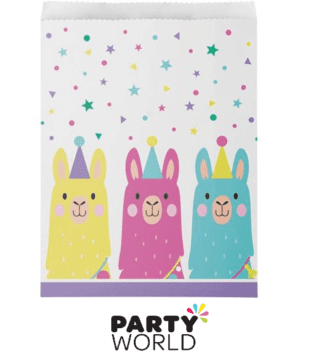 llama party paper bags