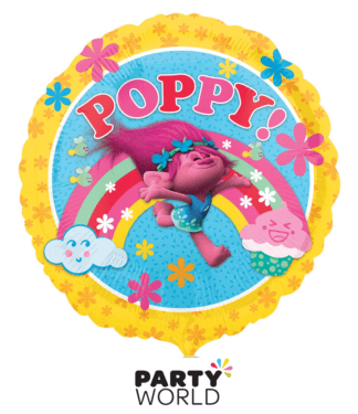 poppy trolls foil balloon