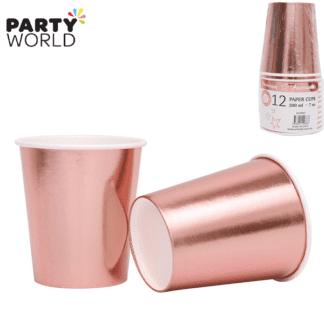 rose gold paper cups