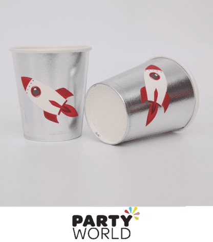 space rocket paper cups