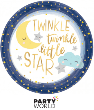 twinkle little star paper plates