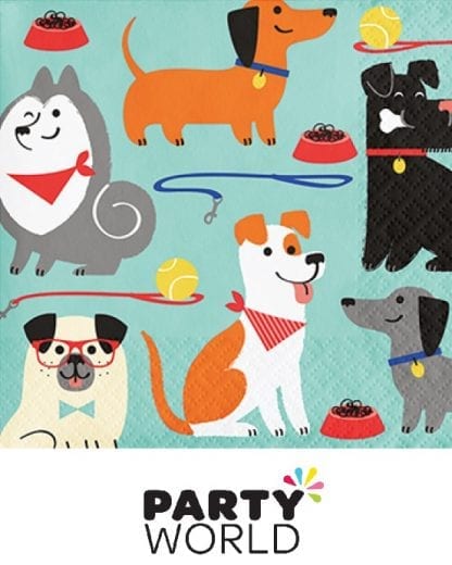 Dog Party Beverage Paper Napkins (16)