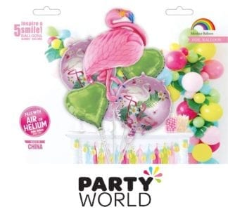 Flamingo Party Foil Balloon Set (5)