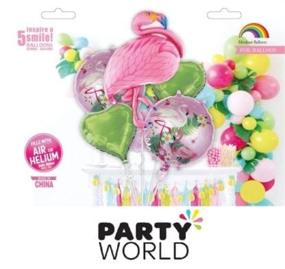 Flamingo Party Foil Balloon Set (5)