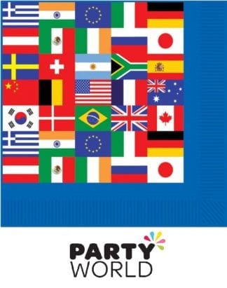 International Flags Party Beverage Napkins (16)