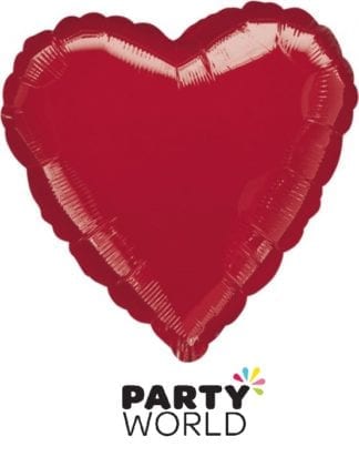Red Heart Shaped Foil Balloon