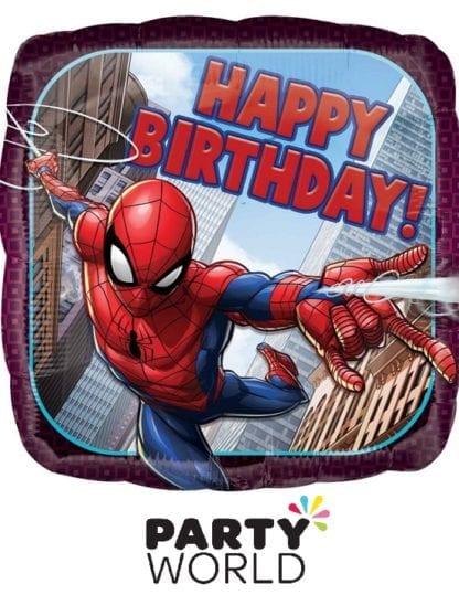 Spiderman Happy Birthday Square Foil Balloon