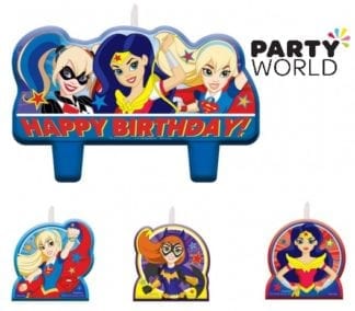 SuperHero Girls Party Birthday Candle Set