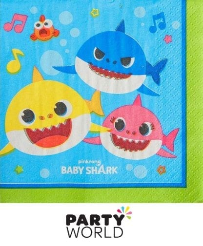 Baby Shark Party Beverage Napkins (16)