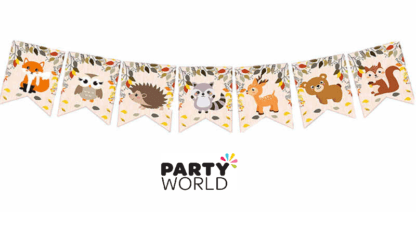 woodland animals party bunting