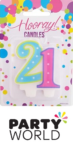 21st Birthday Pastel Cake Candle