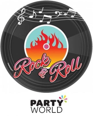 50s Rock N Roll Party 7inch Paper Plates (8)