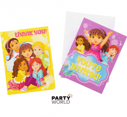 DOra & friends invites & thank you cards