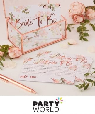 Floral Hen Party Bride To Be Advice Cards (10)