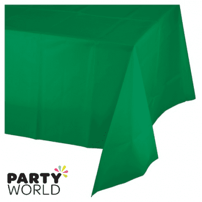dark green plastic tablecover