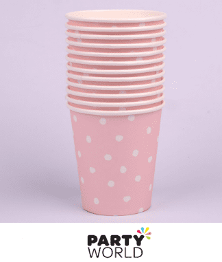 pink dotty cups