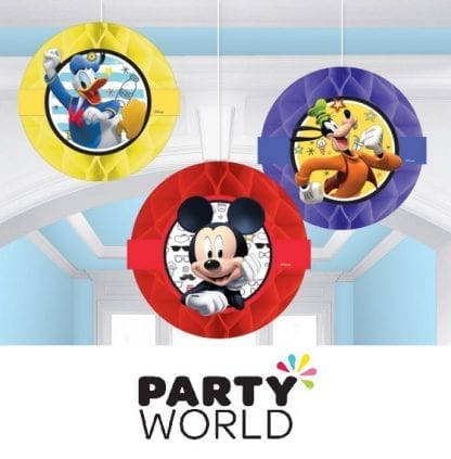 Mickey Mouse On The Go Honeycomb Hanging Decorations (3)