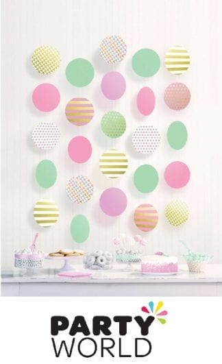 Pastel Hanging Circle Decorations (5)