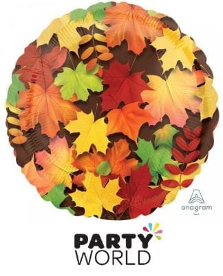 Thanksgiving Colourful Autumn Leaves Foil Balloon