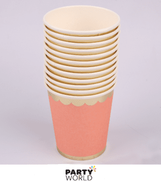 coral paper cups
