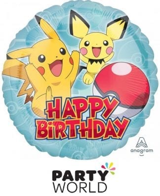 Pokemon Party Happy Birthday Foil Balloon