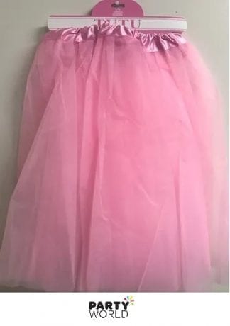 long pink adult tutu skirt