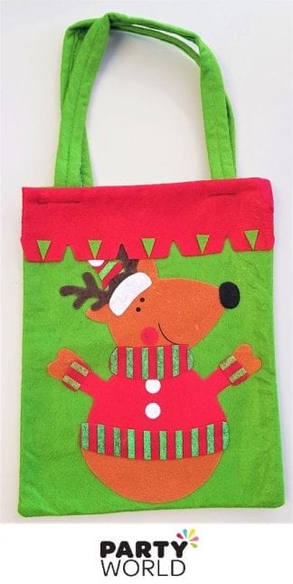 reindeer felt bag christmas gift pouch