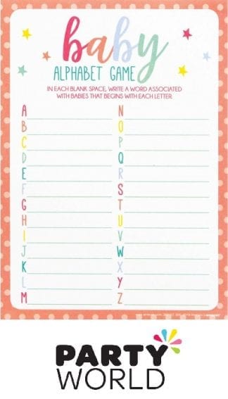 Baby Shower A to Z Alphabet Baby Game