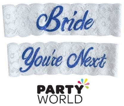 Bride And You're Next Lace Wedding Garters (2)
