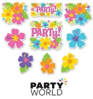 Hibiscus Party Value Pack Printed Cutout Decorations (12)