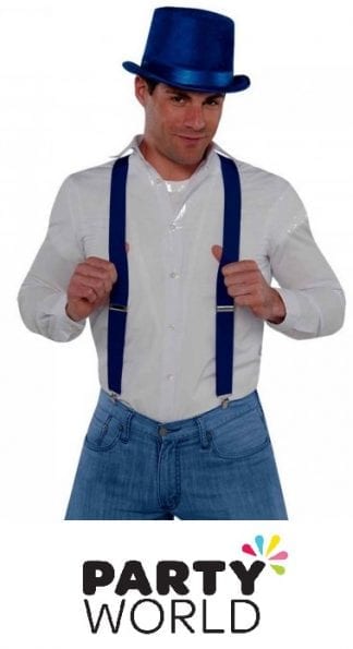 Navy Blue Mens Suspenders