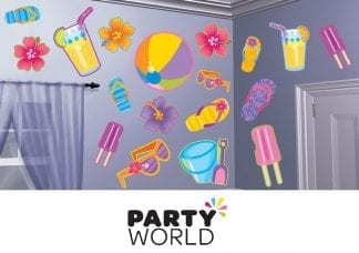 Summer Party Assorted Cardboard Cutout Decorations (30)