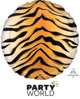 Tiger Print Safari Party Foil Round Balloon