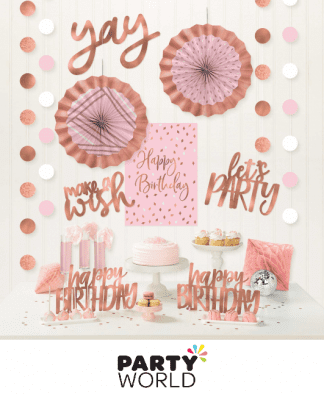 rose gold & blush pink birthday kit