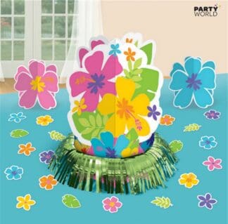 tropical hibiscus party table decorating kit