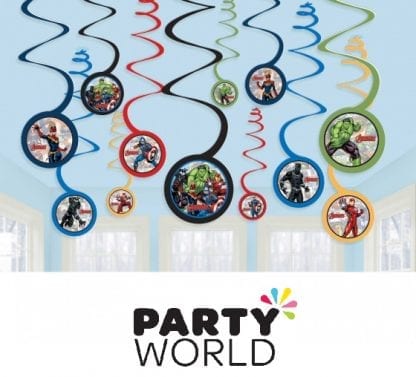 Avengers Party Powers Unite Spiral Swirl Decorations