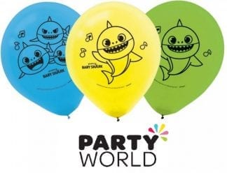 Baby Shark Party Assorted 30cm Latex Balloons (6)