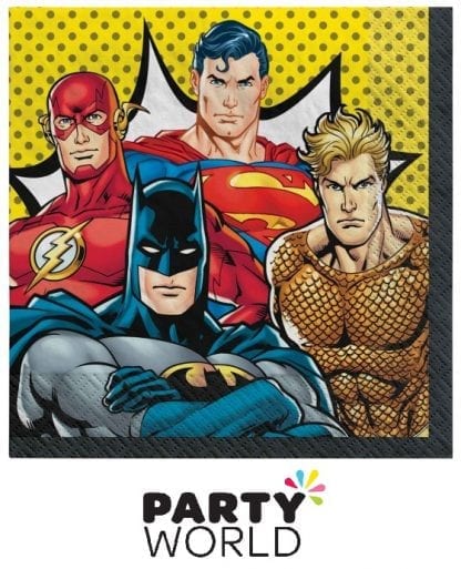 Justice League Heroes Unite Party Paper Lunch Napkins (16)