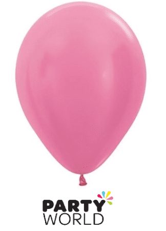 satin fuchsia mini latex balloons